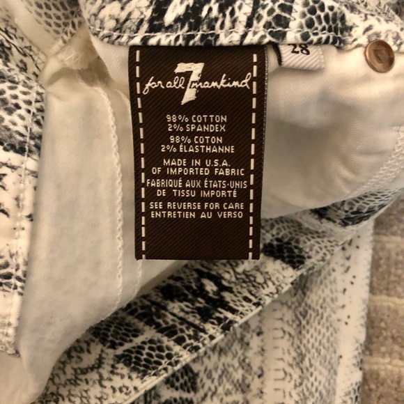 NWT - 7 For All Man Kind Snake Printed Skinny Jean - Picture 7 of 8